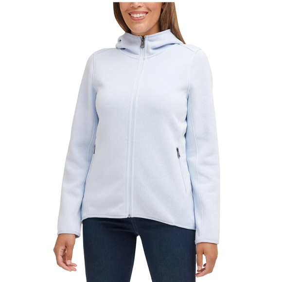 Andrew Marc Light Blue Knit Zip-Up - Picture 10 of 10